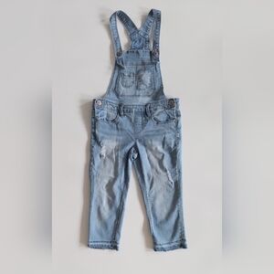 Blue Spice Girls Distressed Denim Overalls Size 10